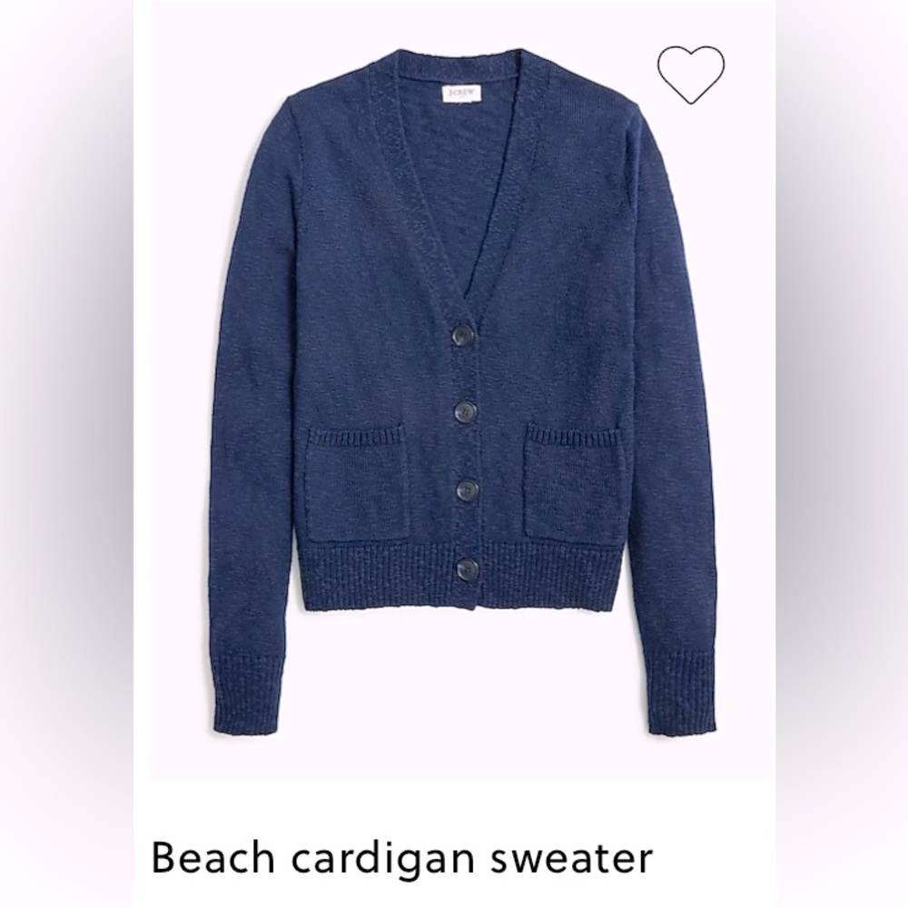 NWT navy JCrew cardigan